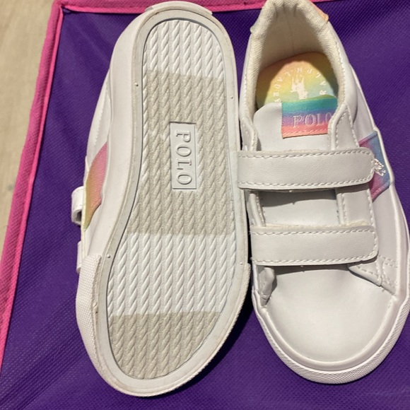Ralph Lauren Polo Toddler Girl Rainbow Strip Size 9 - Picture 3 of 3